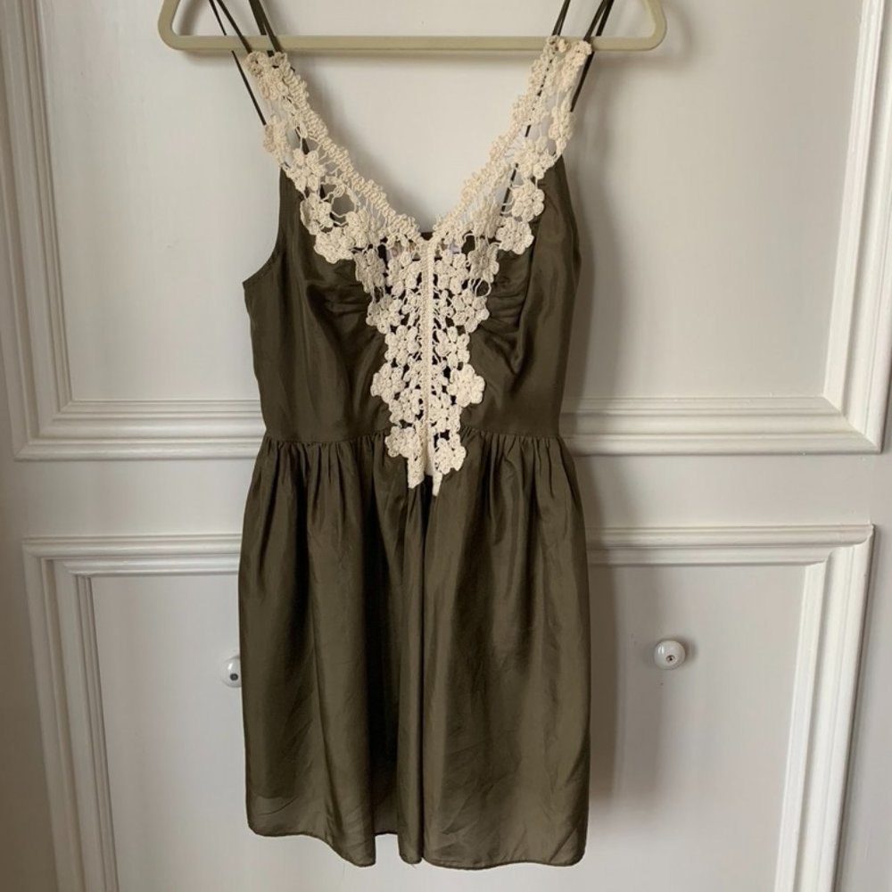 Sunner Oliver Green Silk Dress